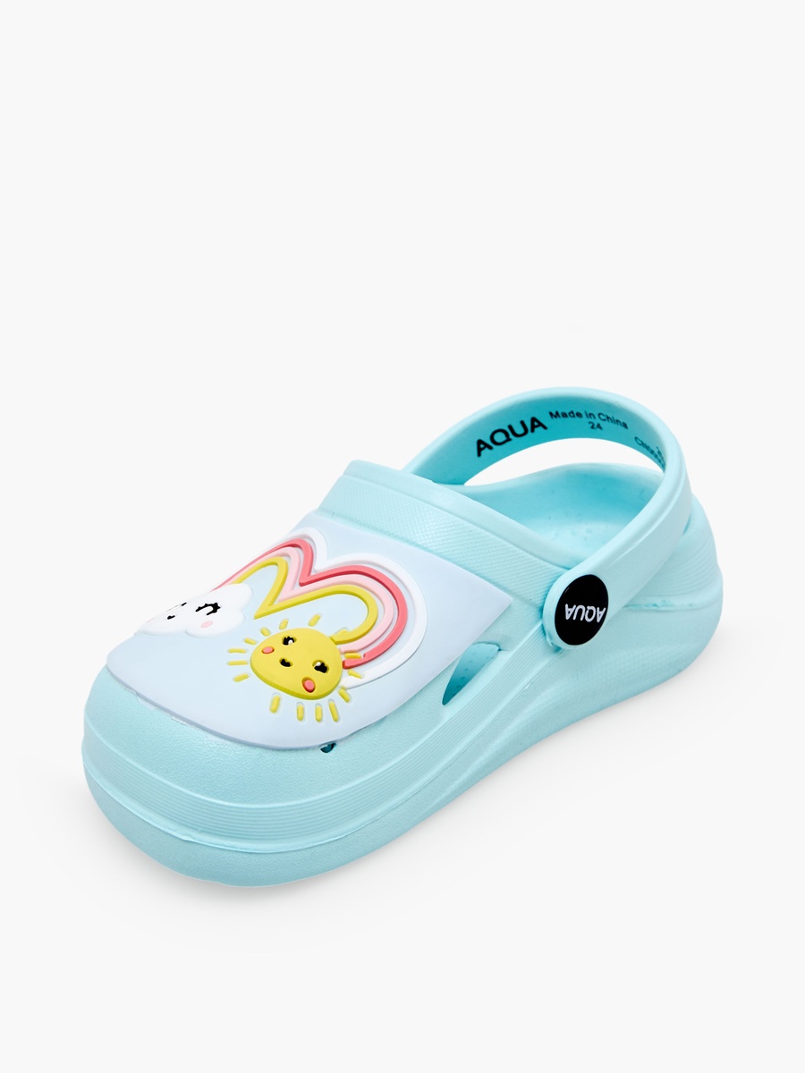 Girls Rainbow Applique Clogs