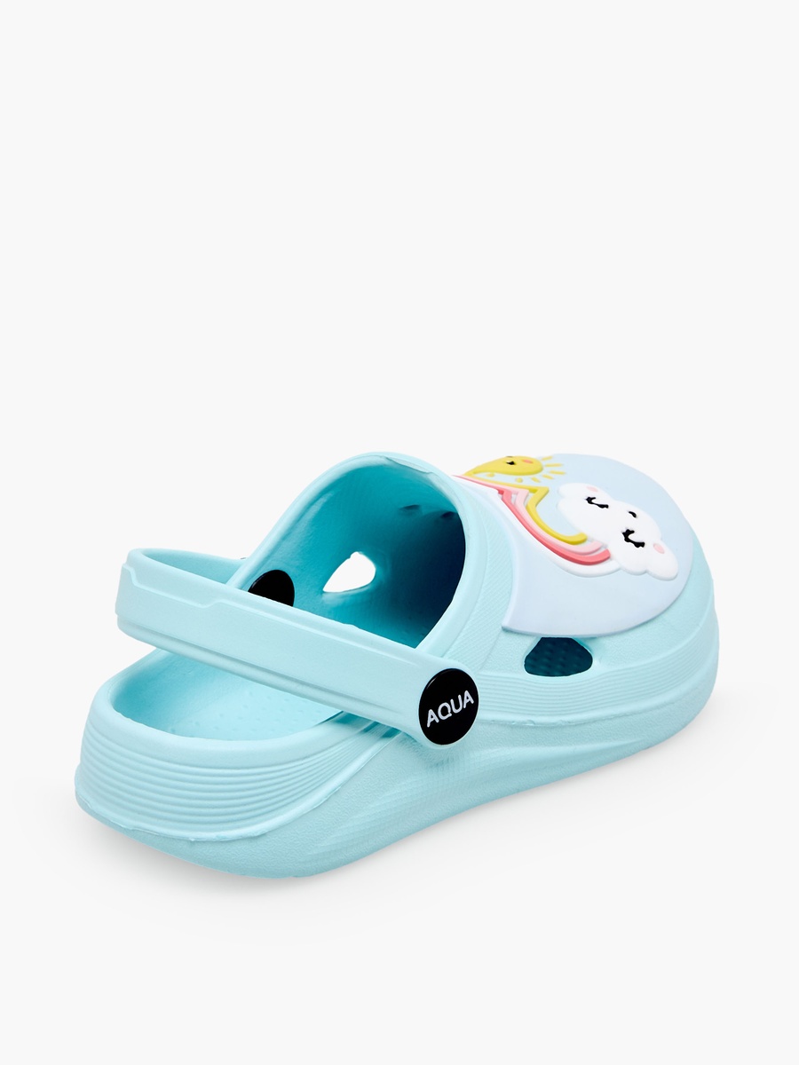 Girls Rainbow Applique Clogs