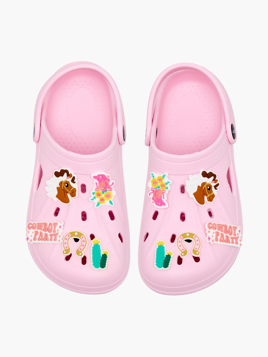 Girls Western Jibbitz Clogs