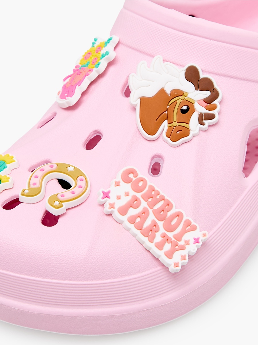 Girls Western Jibbitz Clogs