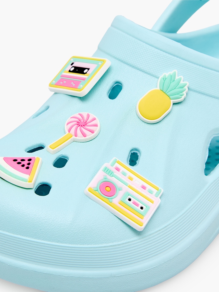 Girls Retro Jibbitz Clogs