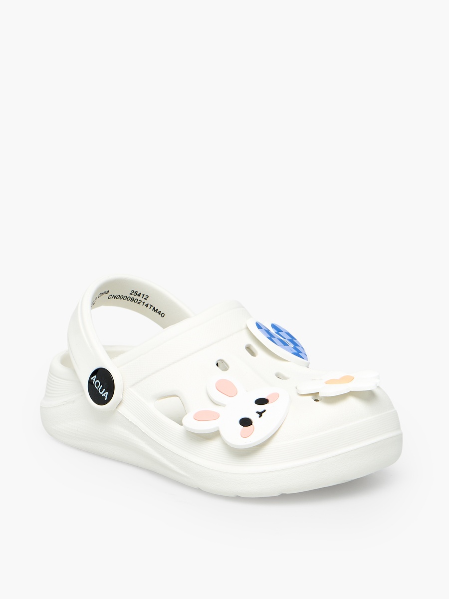 Girls Bunny and Floral Jibbitz Clogs