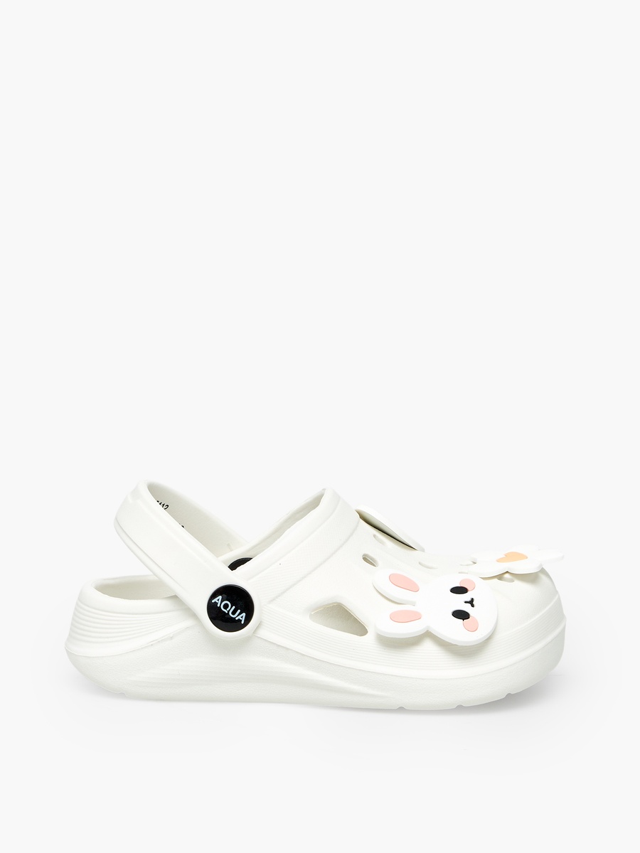 Girls Bunny and Floral Jibbitz Clogs