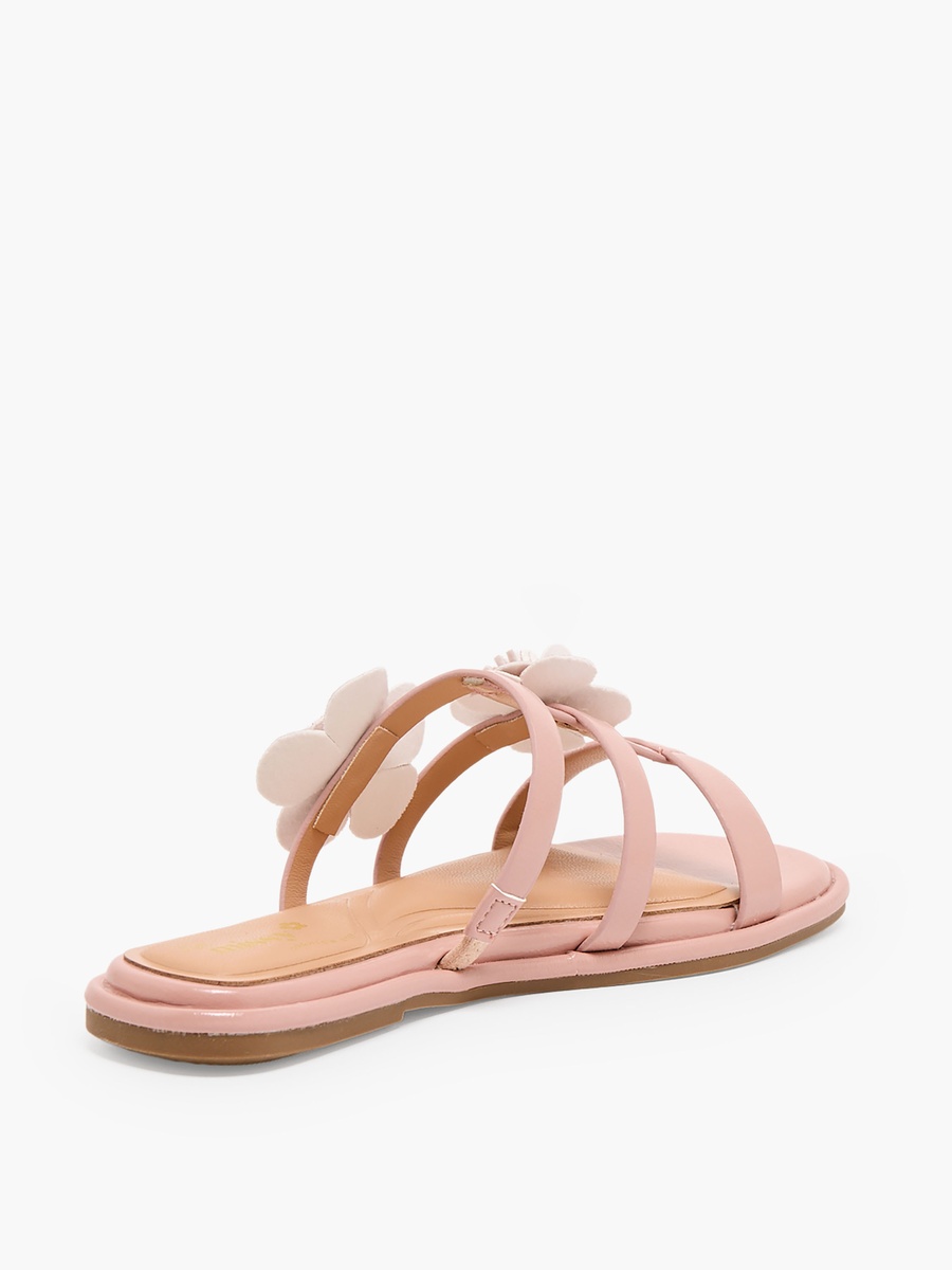 Girls Floral Accent Slip-On Sandals