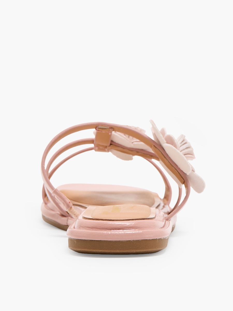 Girls Floral Accent Slip-On Sandals