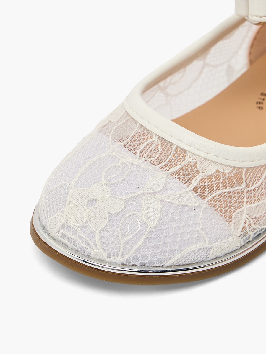 Girls Floral Lace Ballerina Shoes