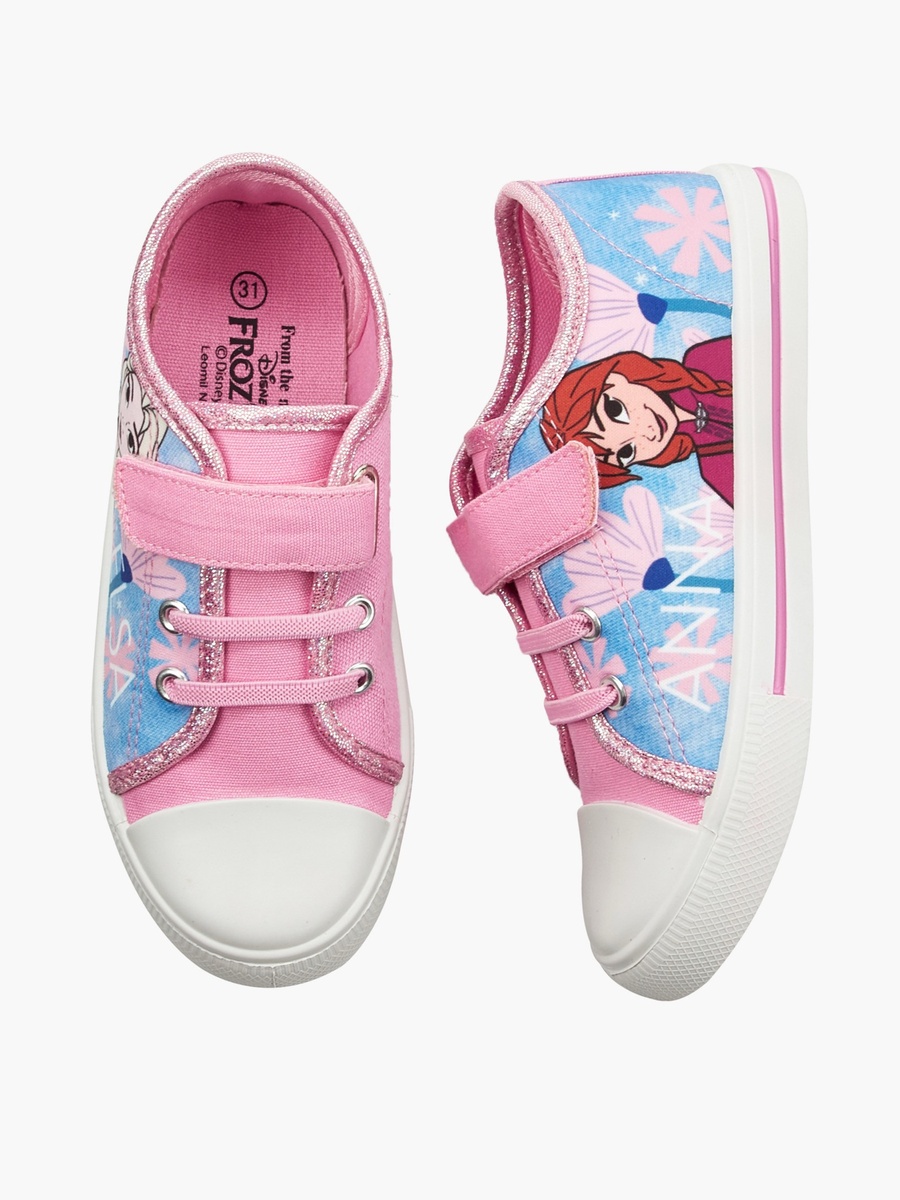 Girls Frozen Print Canvas Sneakers