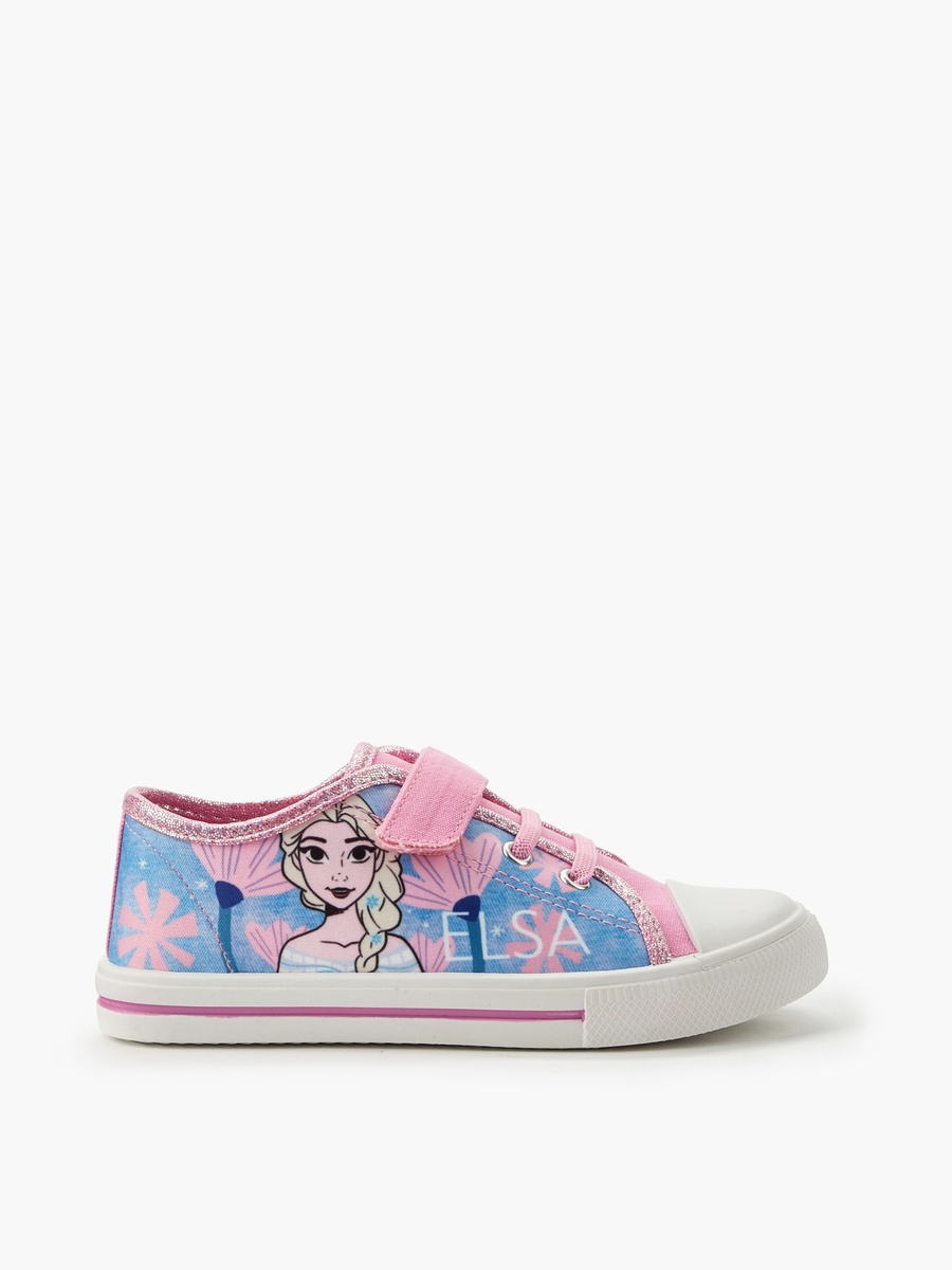 Girls Frozen Print Canvas Sneakers