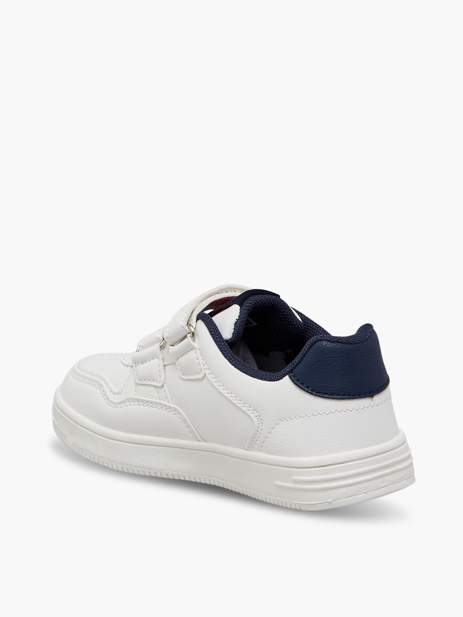Boys Panelled Hook and Loop Ankle Sneakers