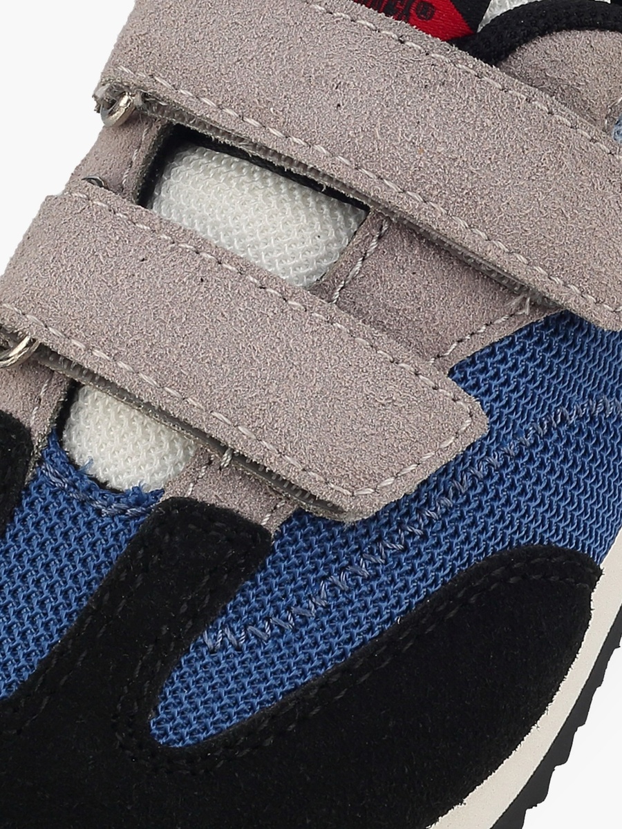 Boys Panelled Hook and Loop Ankle Sneakers