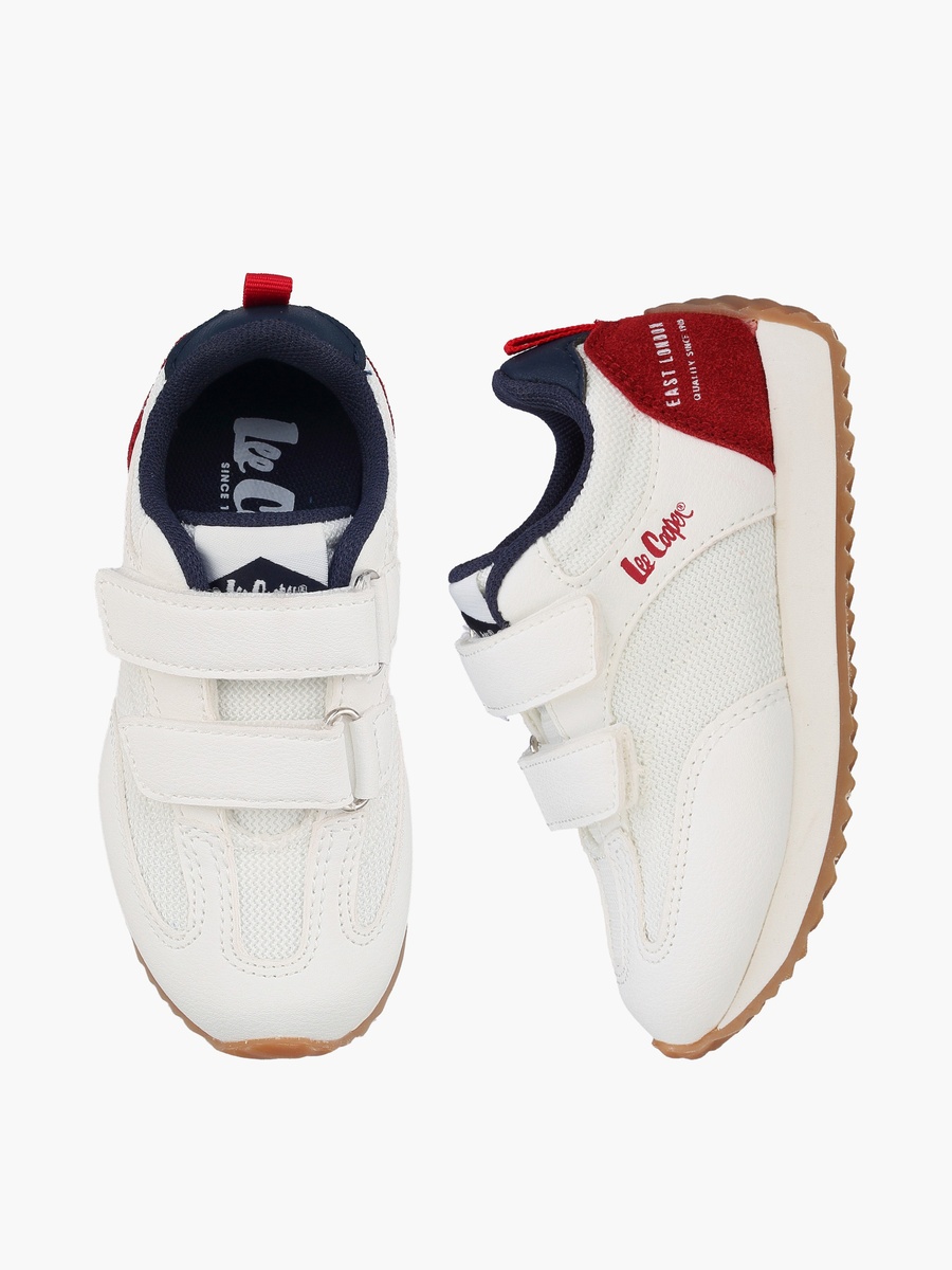 Girls Panelled Hook and Loop Ankle Sneakers