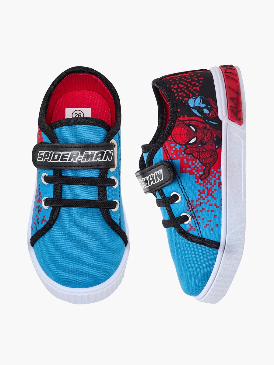Boys Spider-Man Print Hook and Loop Ankle Sneakers
