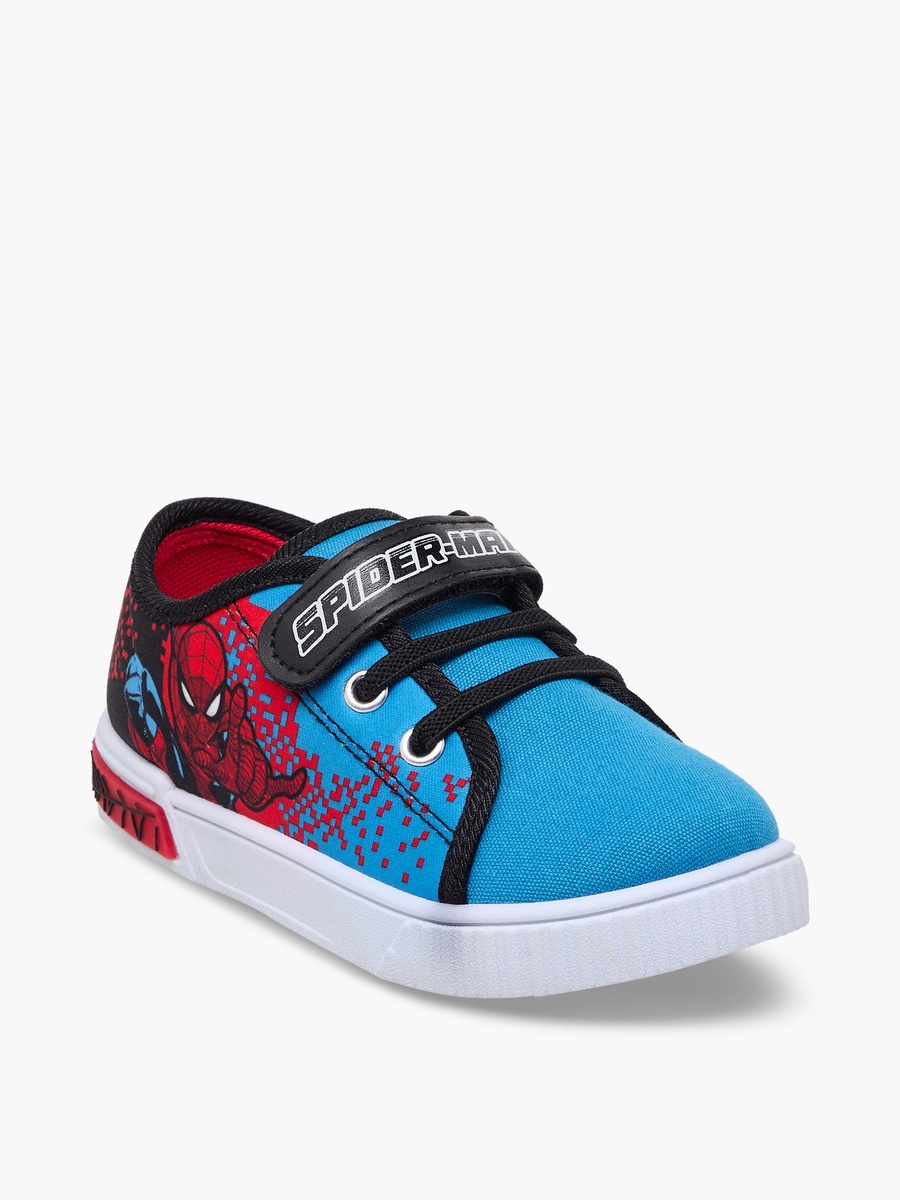 Boys Spider-Man Print Hook and Loop Ankle Sneakers