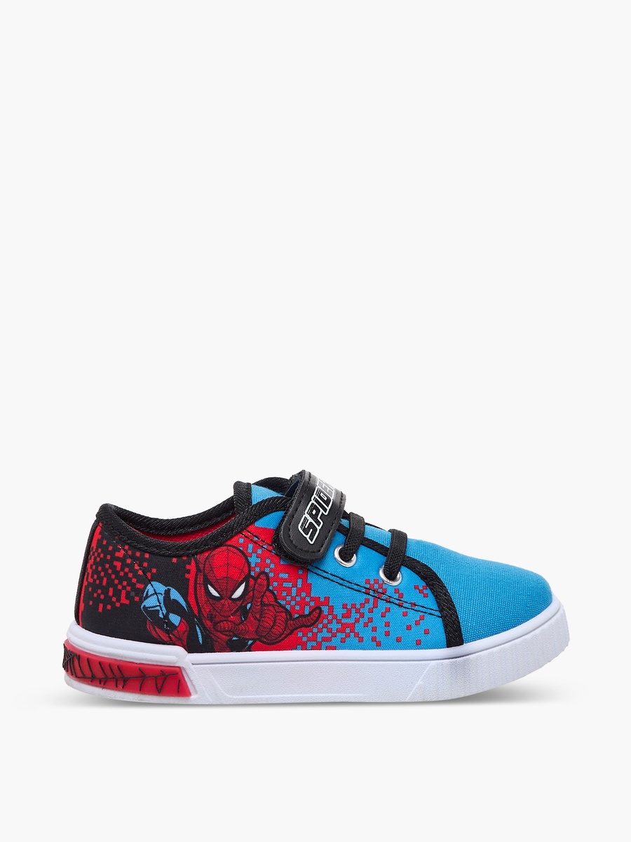 Boys Spider-Man Print Hook and Loop Ankle Sneakers