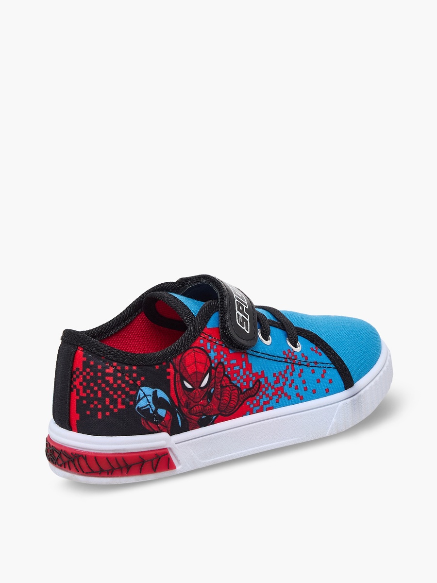 Boys Spider-Man Print Hook and Loop Ankle Sneakers