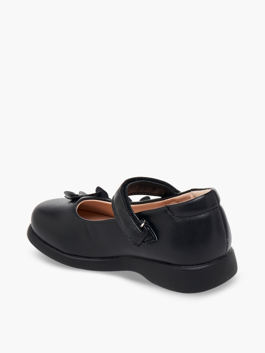 Girls Butterfly Detail Hook and Loop School Shoes