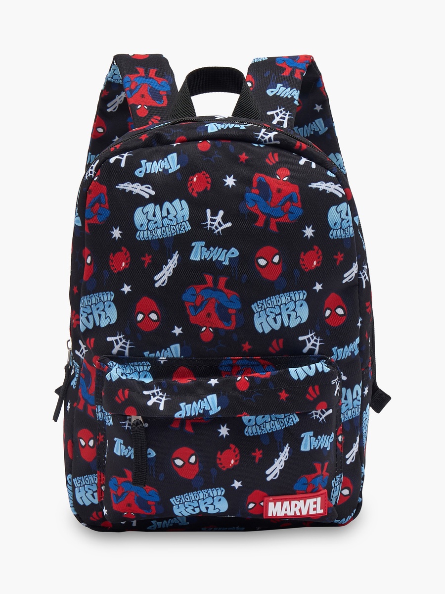 Spider-Man Print Backpack with Adjustable Shoulder Straps