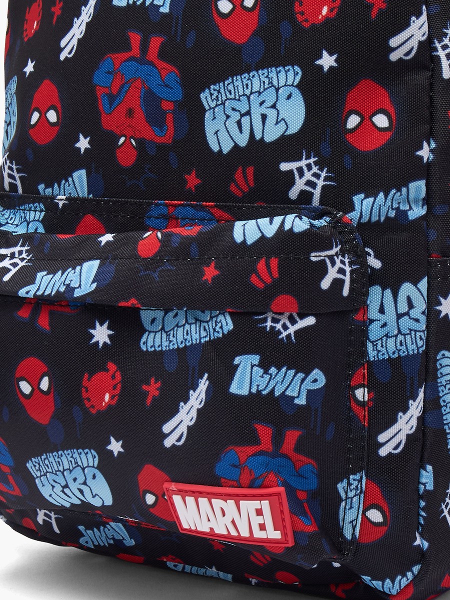 Spider-Man Print Backpack with Adjustable Shoulder Straps
