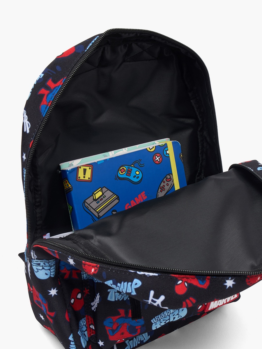 Spider-Man Print Backpack with Adjustable Shoulder Straps