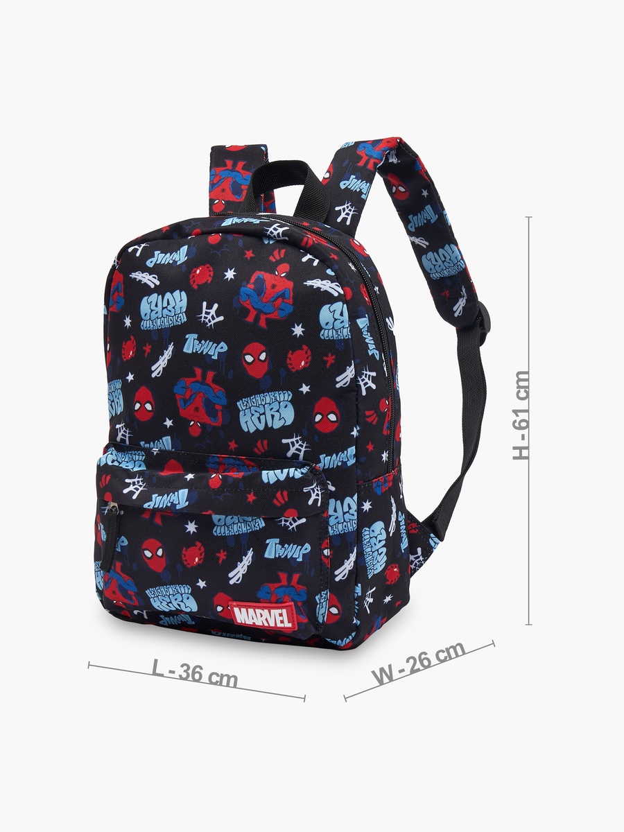 Spider-Man Print Backpack with Adjustable Shoulder Straps