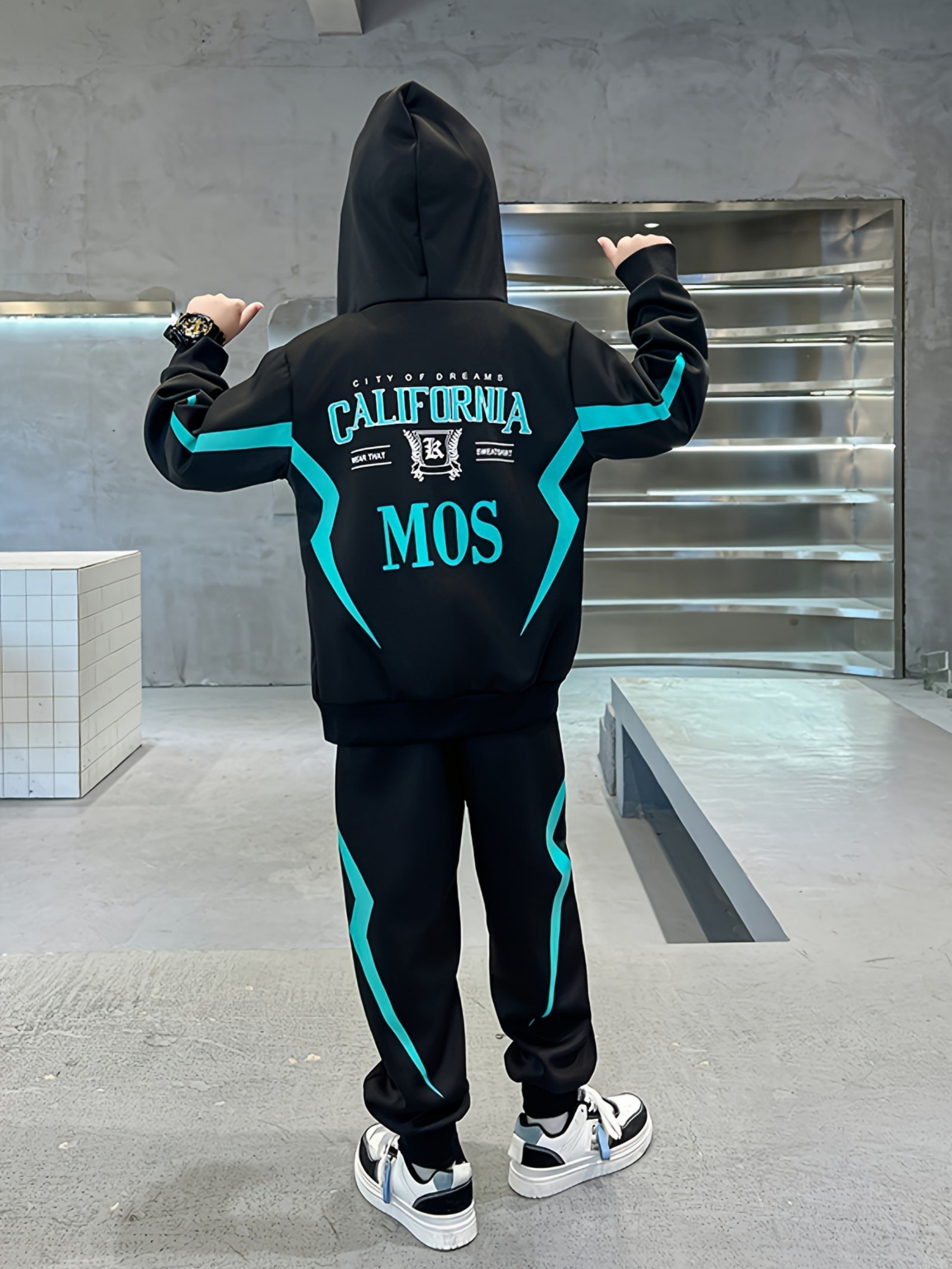 Boys Hooded Jogger Tracksuit Set