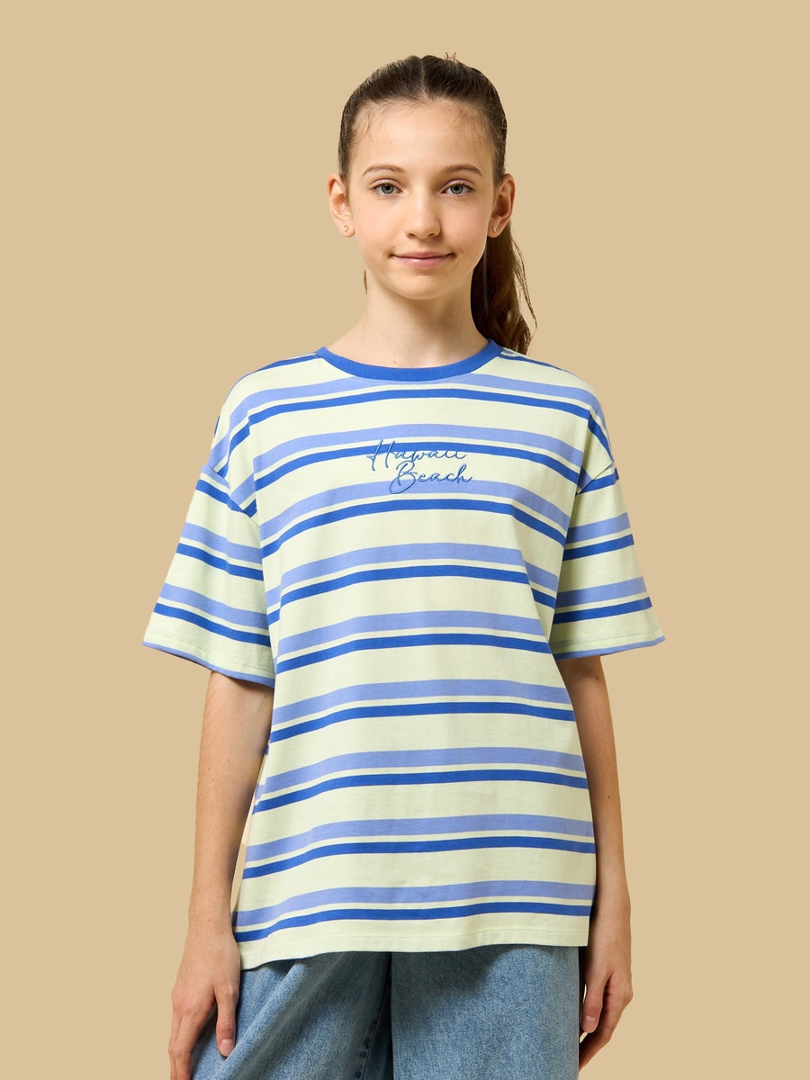Striped Oversized Cotton T-Shirt