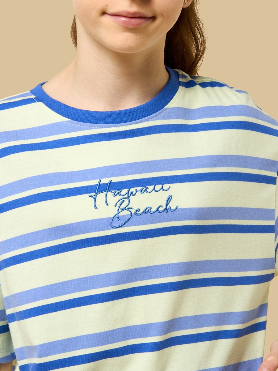 Striped Oversized Cotton T-Shirt
