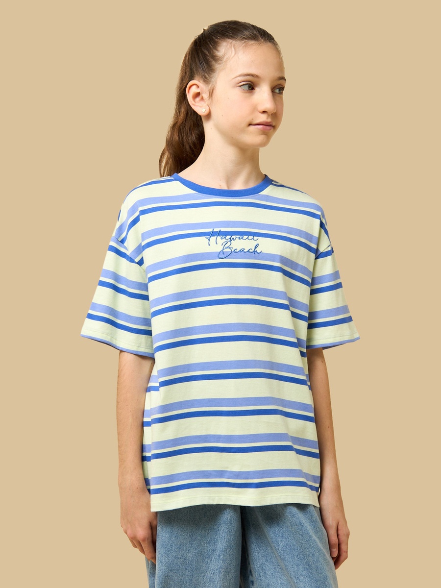 Striped Oversized Cotton T-Shirt