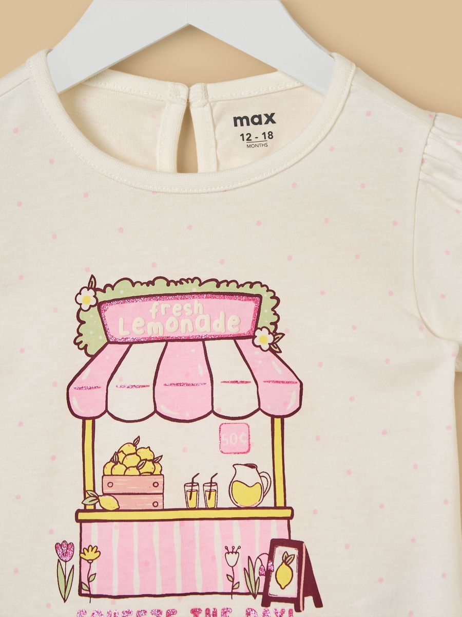 Lemonade Stand Print Cotton Top