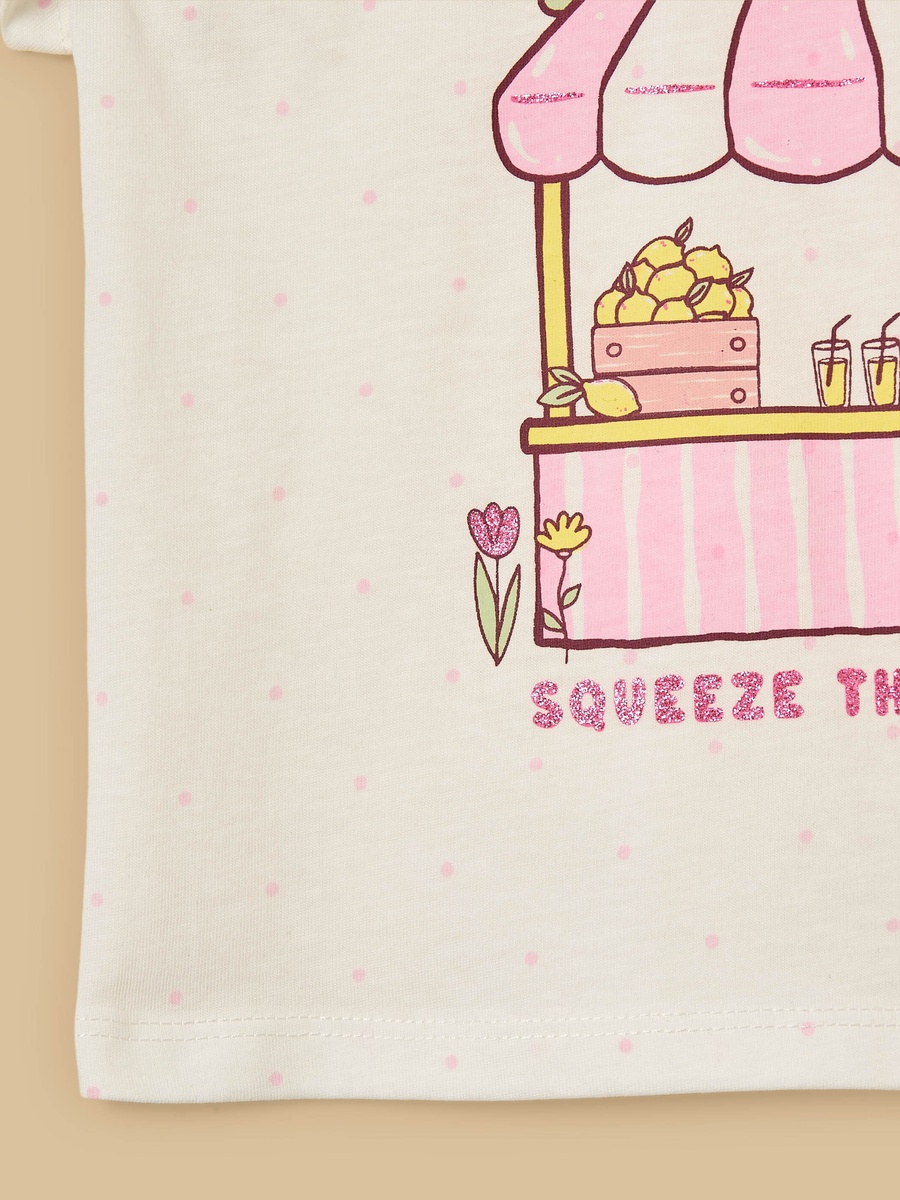 Lemonade Stand Print Cotton Top