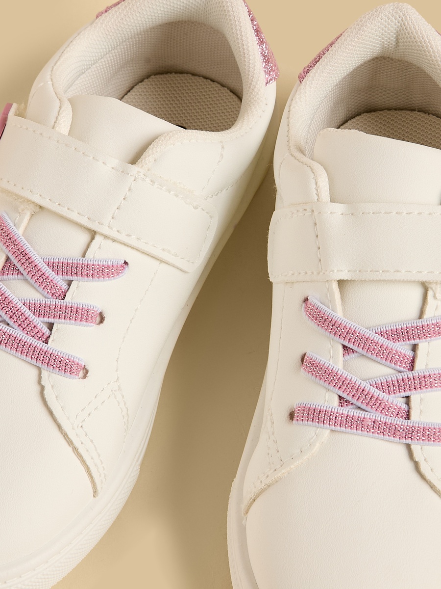 Unicorn Accent Sneakers with Hook and Loop Closure