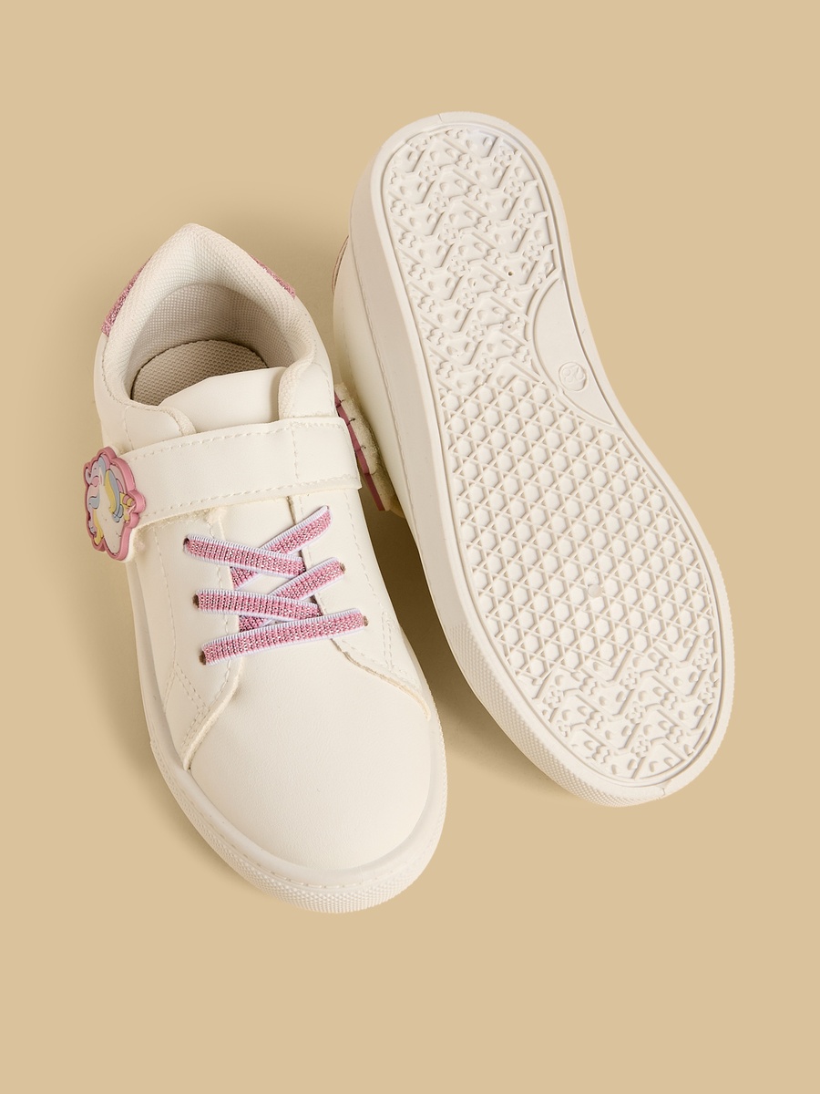 Unicorn Accent Sneakers with Hook and Loop Closure