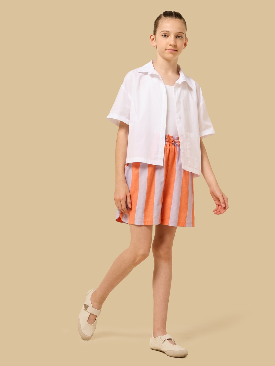 Striped Linen Shorts