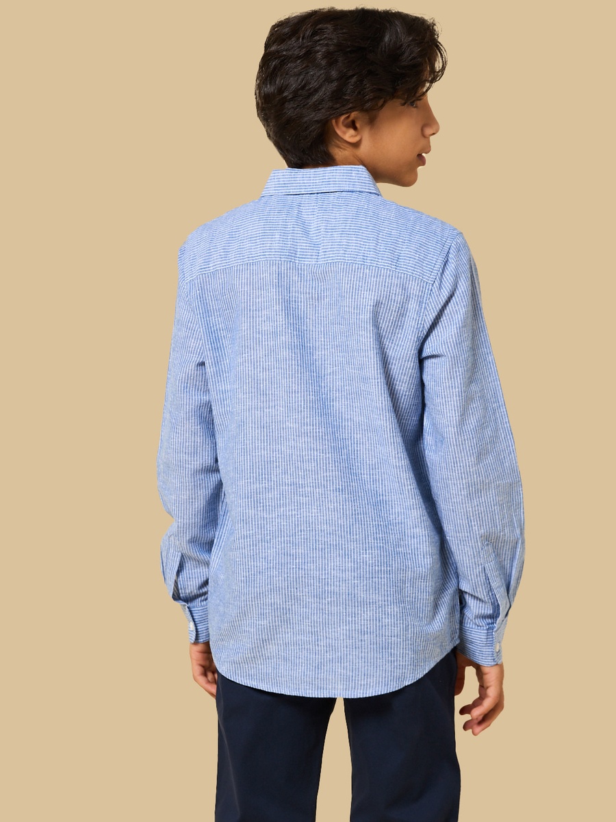 Striped Linen Blend Shirt