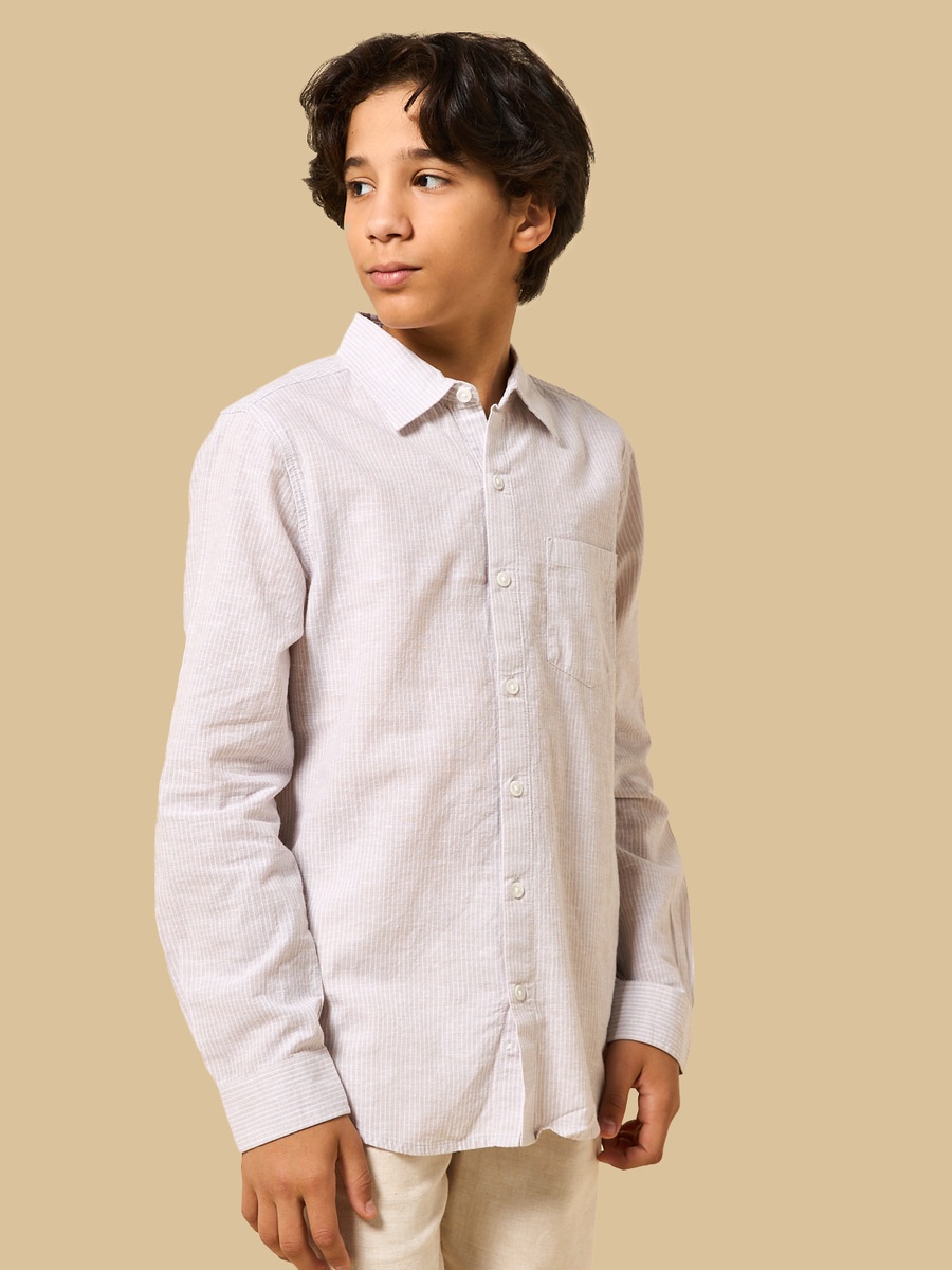 Striped Linen Blend Shirt