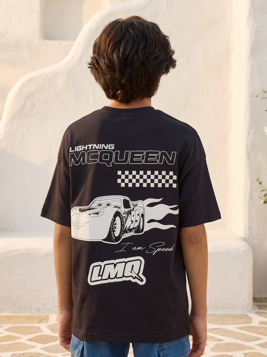Lightning McQueen Print T-Shirt and Shorts Set