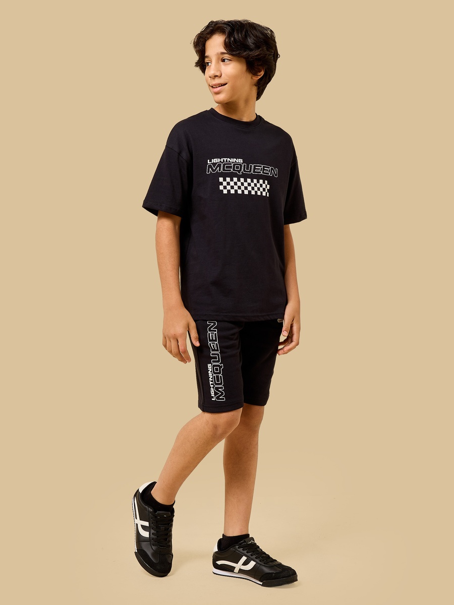Lightning McQueen Print T-Shirt and Shorts Set