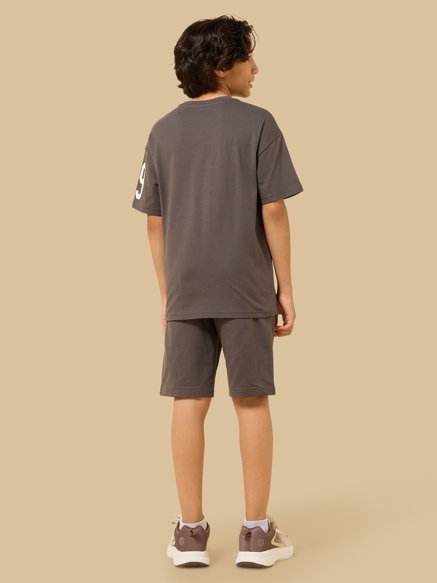 Varsity Print T-Shirt and Shorts Set