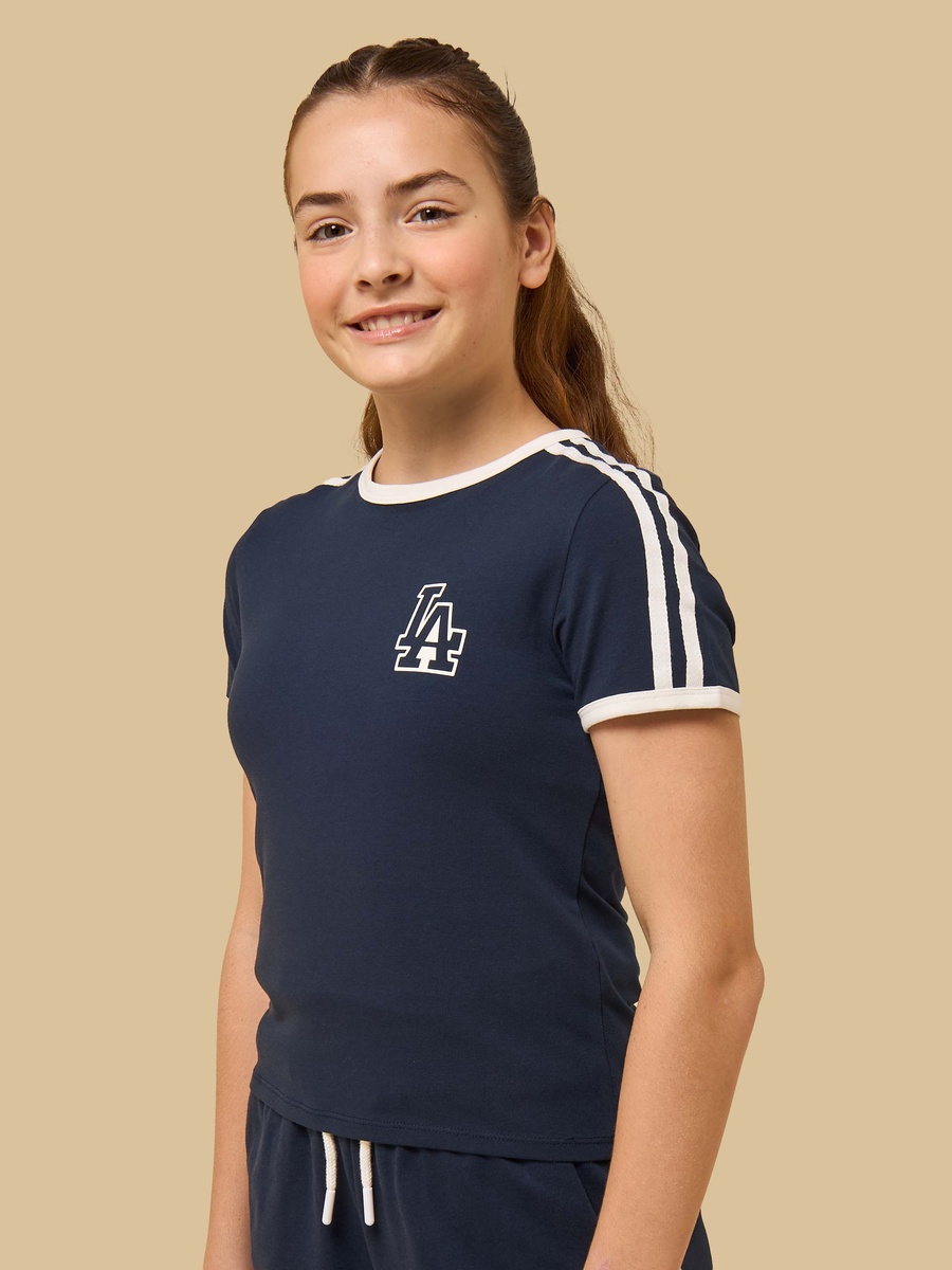 LA Print Cotton T-Shirt and Shorts Set