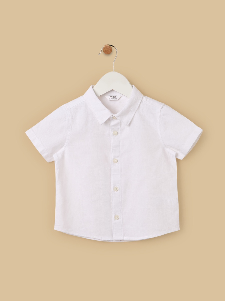 Plain Shirt with Denim Shorts and Suspenders