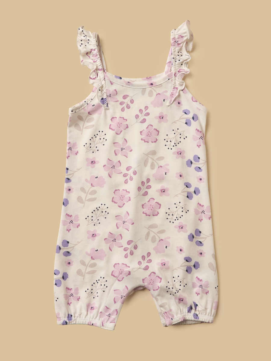Pack of 3 - Floral Print Sleeveless Cotton Romper