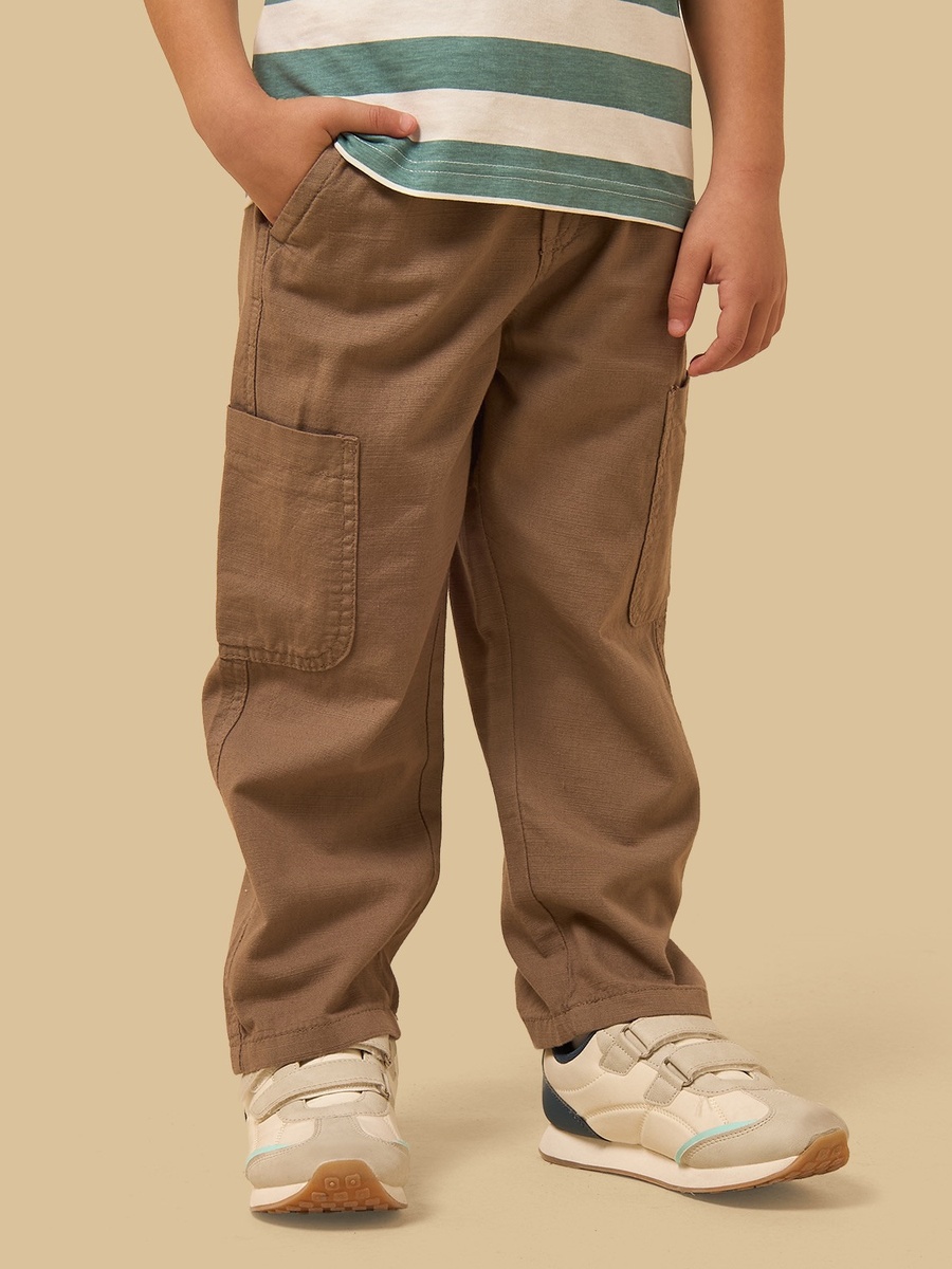 Pull-On Cotton Cargo Pants