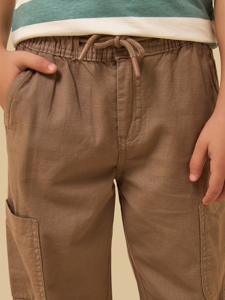 Pull-On Cotton Cargo Pants
