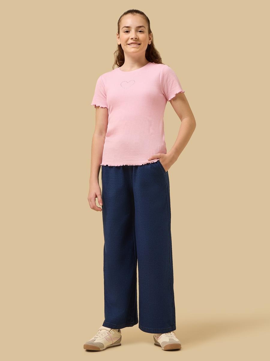 Wide Leg Cotton Jeans
