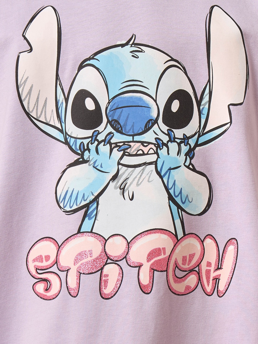 Stitch Print Drop Waist Cotton Dress