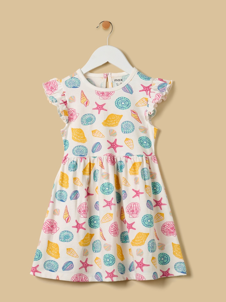 Seashell Print Cotton Dress