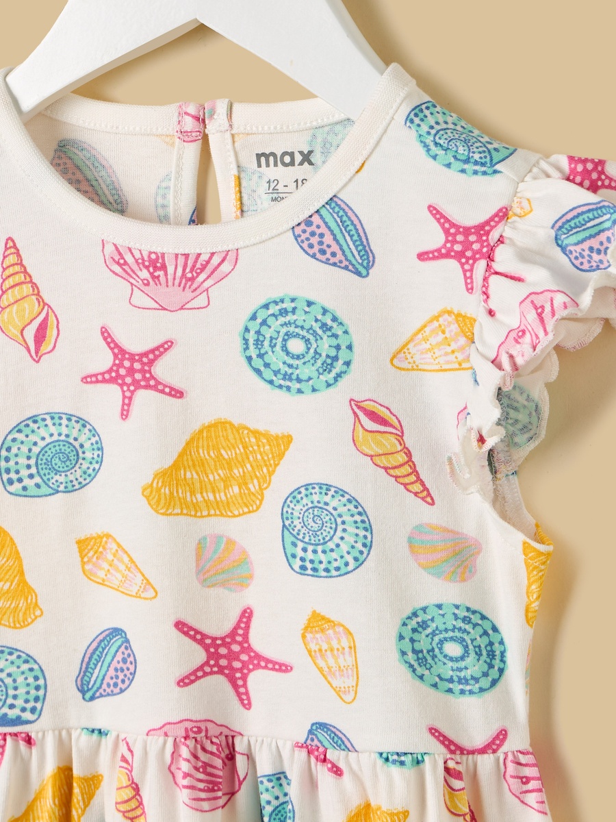 Seashell Print Cotton Dress