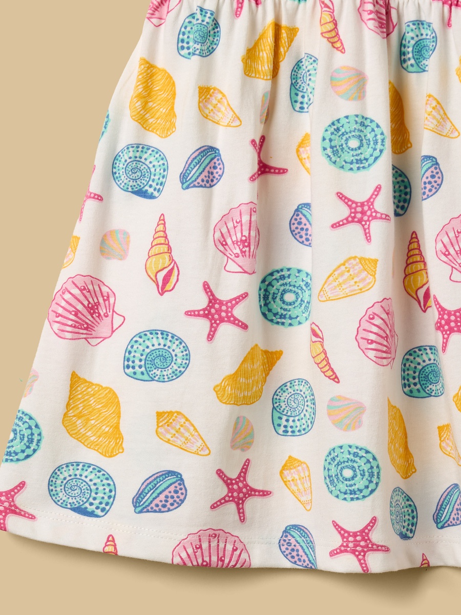 Seashell Print Cotton Dress