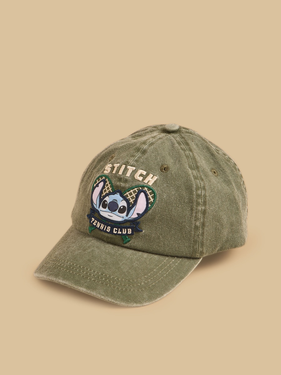 Stitch Embroidered Cap with Hook and Loop Strap Closure