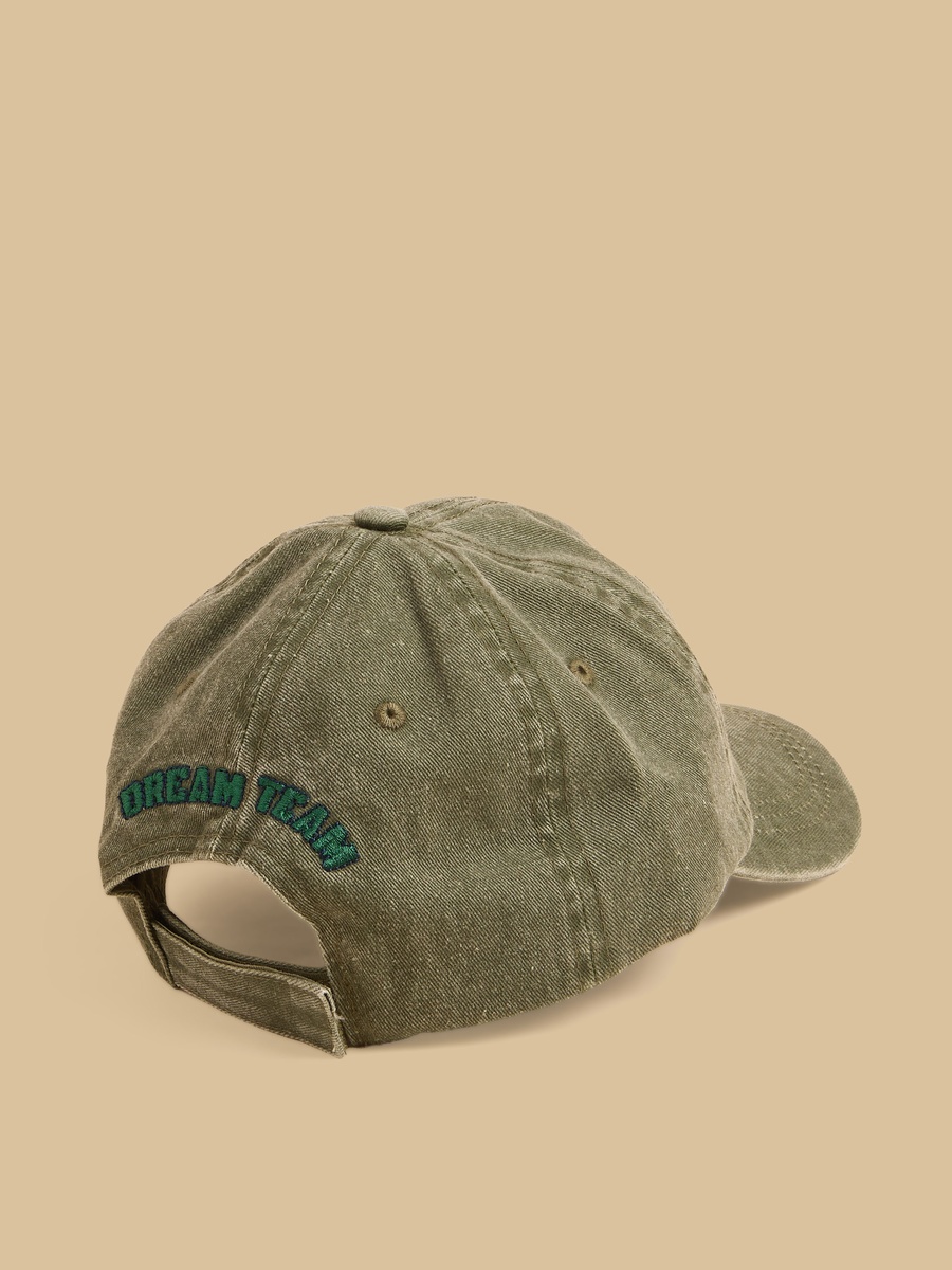 Stitch Embroidered Cap with Hook and Loop Strap Closure